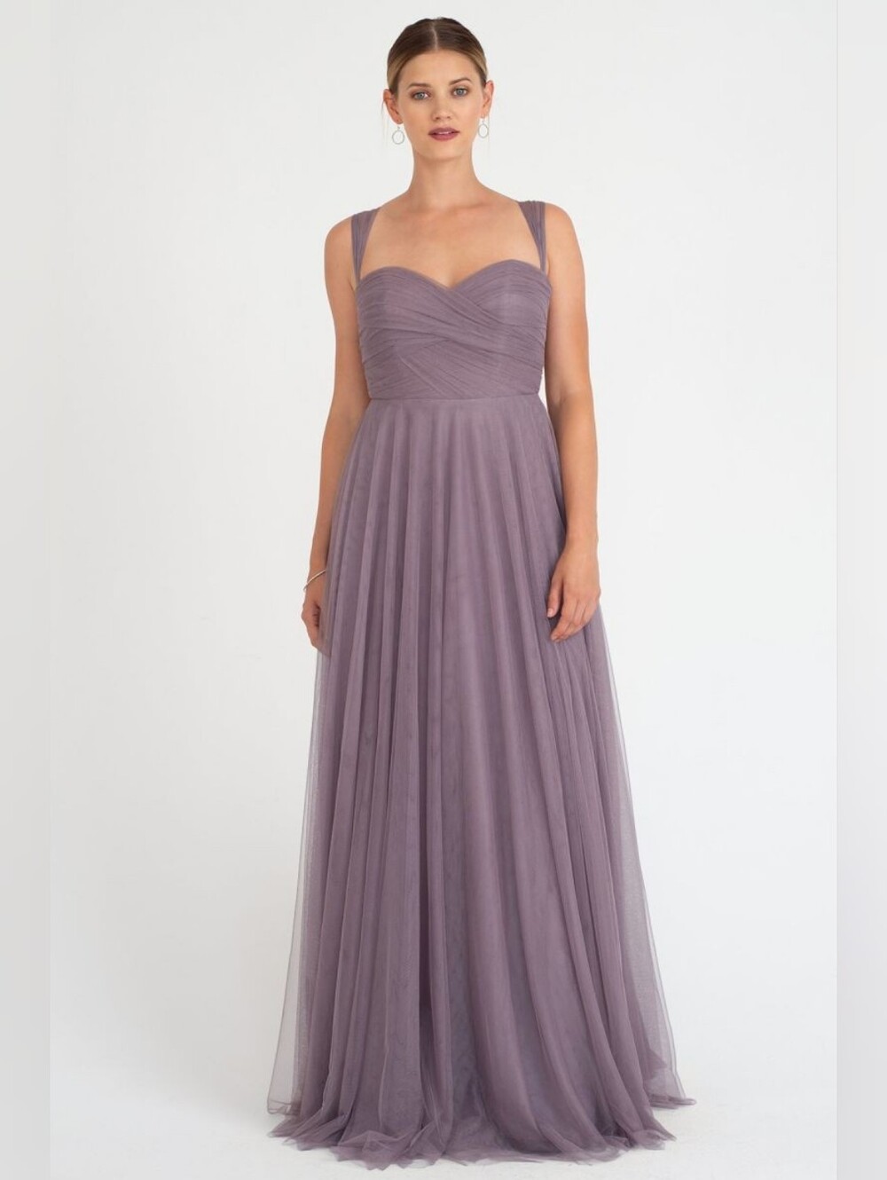 Jenny Yoo Convertible Annabelle Tulle Lilac Purple Bridesmaid Gown Dress Size 8